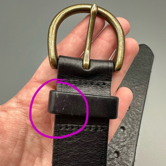 Madewell Belt Women’s XS Black Brass Buckle 26-32” Genuine Italian Leather - Picture 9 of 12